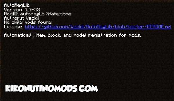 AutoRegLib Mod para Minecraft 1.19.2 y 1.19 |【Actualizado】