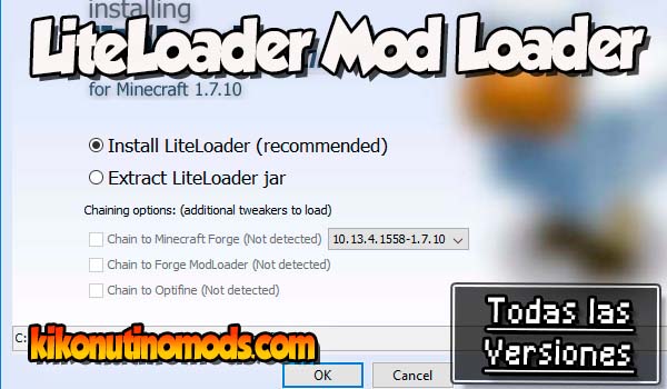 LiteLoader mod loader Minecraft para todas las versiones Descargar