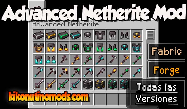 Advanced Netherite mod Minecraft para todas las versiones Descargar