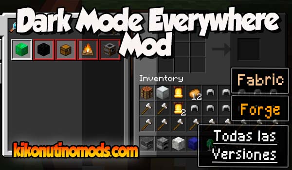 Dark Mode Everywhere mod Minecraft para todas las versiones Descargar