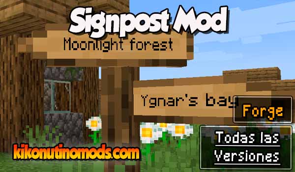 Signpost mod Minecraft para todas las versiones Descargar